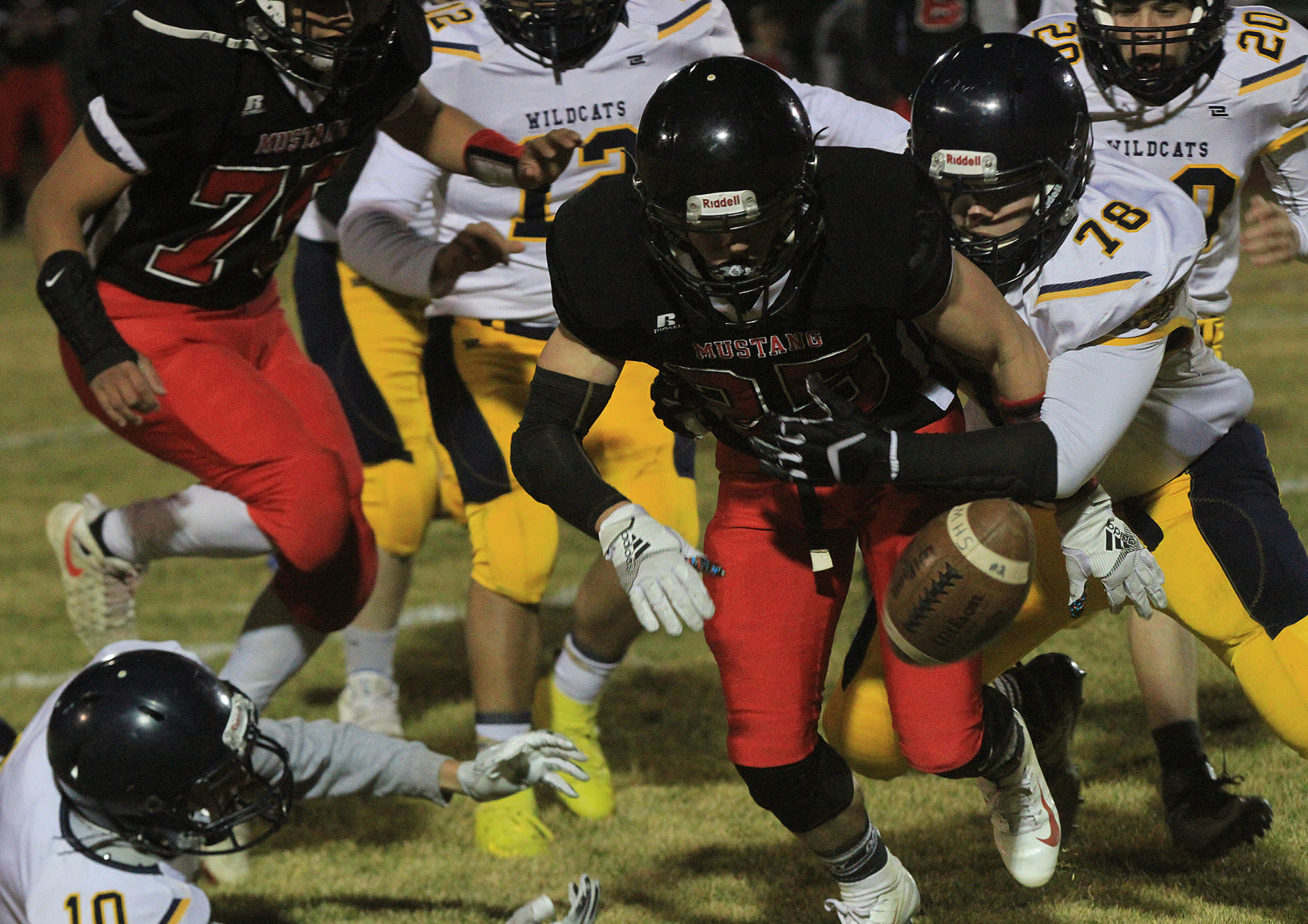Mustangs romp in playoff win